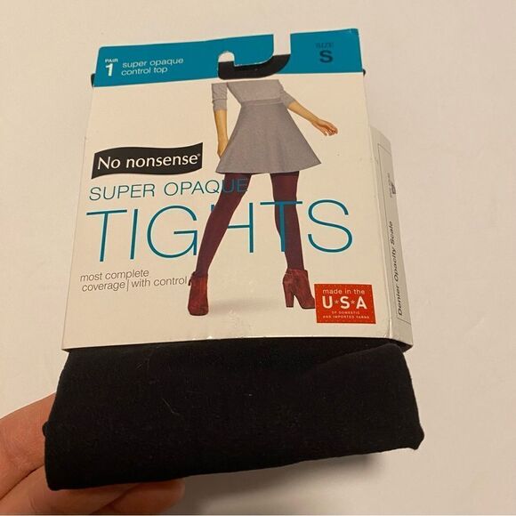 No Nonsense Super Opaque Tights control top -size small - Picture 1 of 6